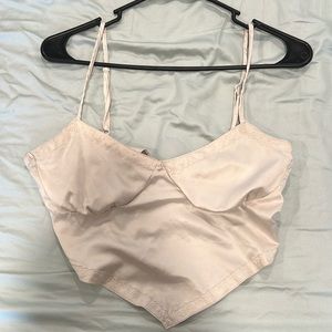 Woman’s white tie back adjustable tank size large from Gliks